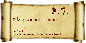 Mármarosi Tomor névjegykártya